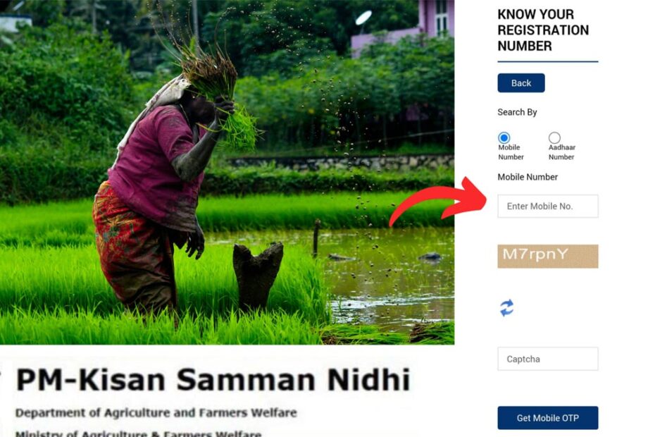 PM Kisan Know your registration number process