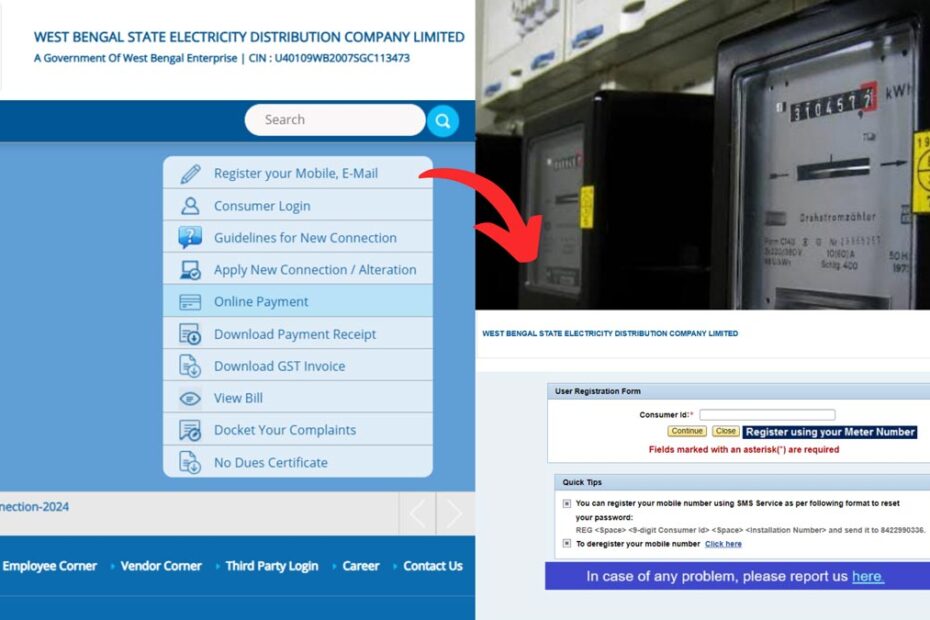 WBSEDCL New user registration process