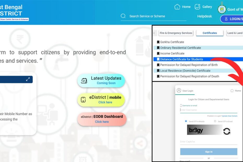 Distance certificate for students download process