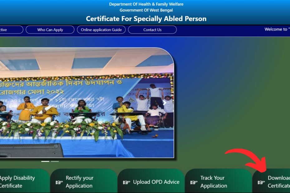 West Bengal disability certificate download process