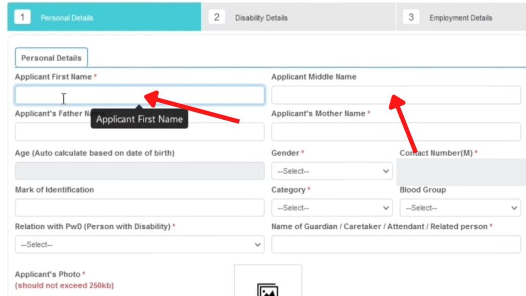 How To Apply For Disability Certificate Online West Bengal 4 personal details tab on disability certificate website