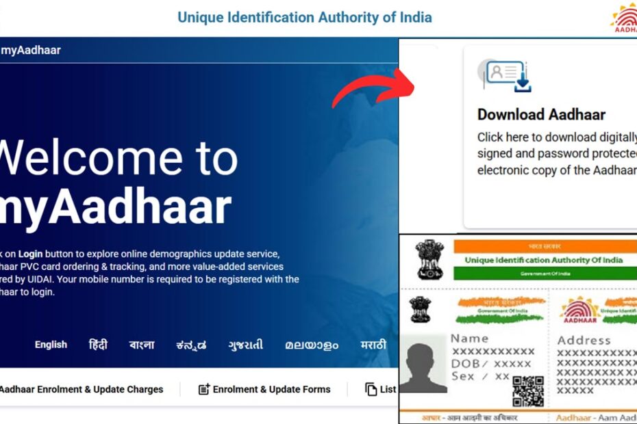 Aadhaar PDF download process
