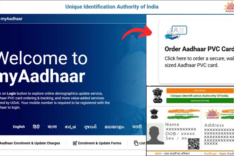Aadhaar PVC card order process