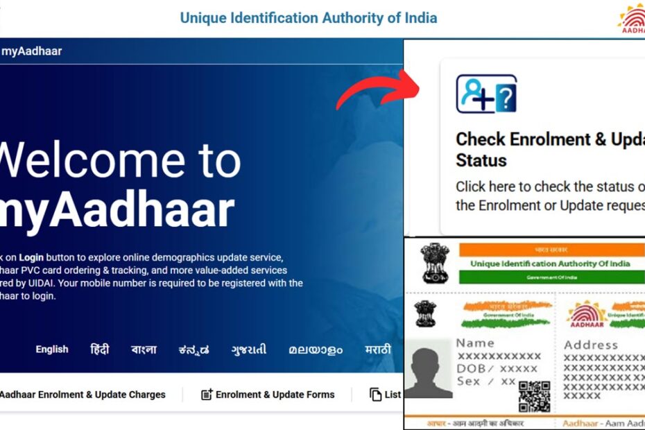 Aadhaar update status check process