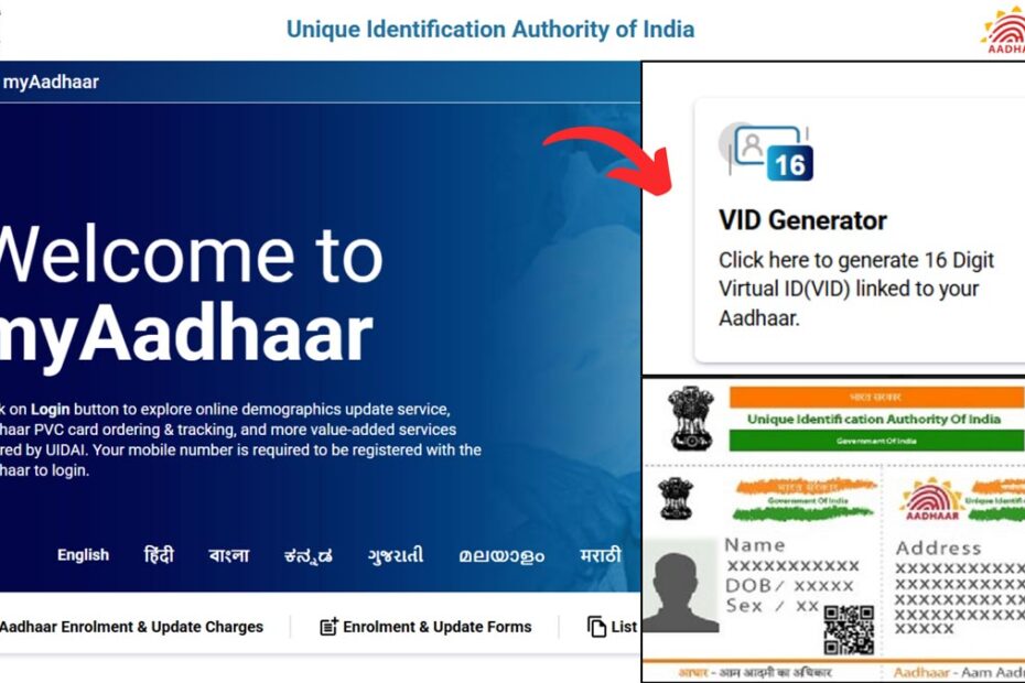 Generate Aadhaar Virtual ID process