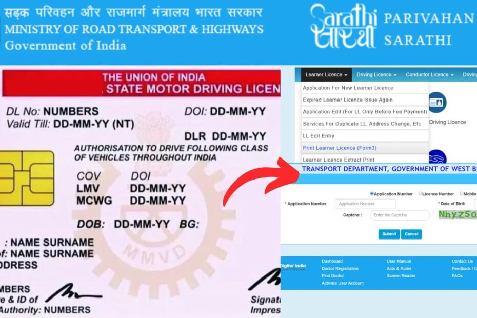 Learner Licence download process
