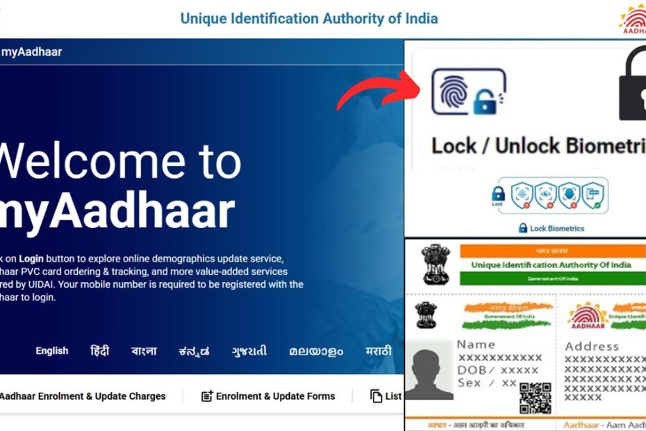 Lock unlock Aadhaar biometrics process