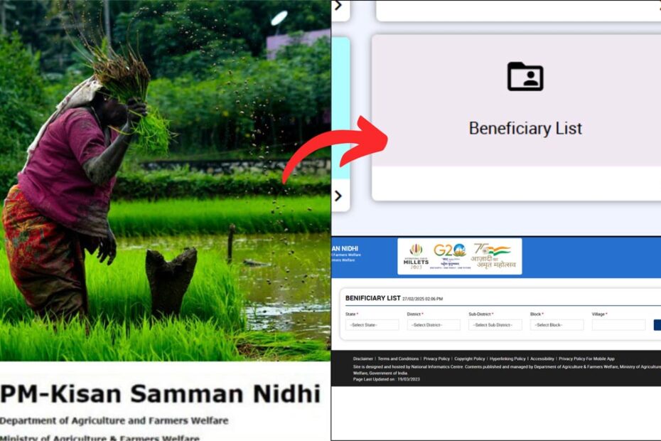 PM Kisan Beneficiery list search process