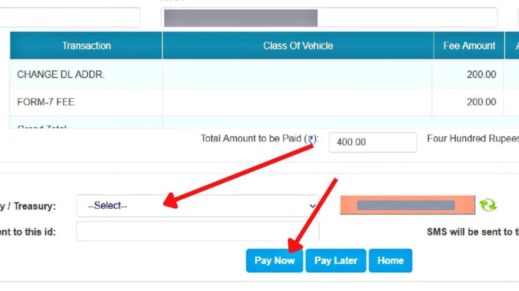 How To Change Address In Driving Licence Online In India 6 DL address change fee payment page