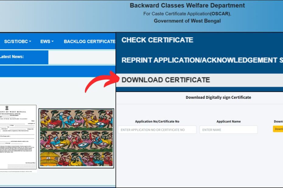 Download Caste certificate PDF process