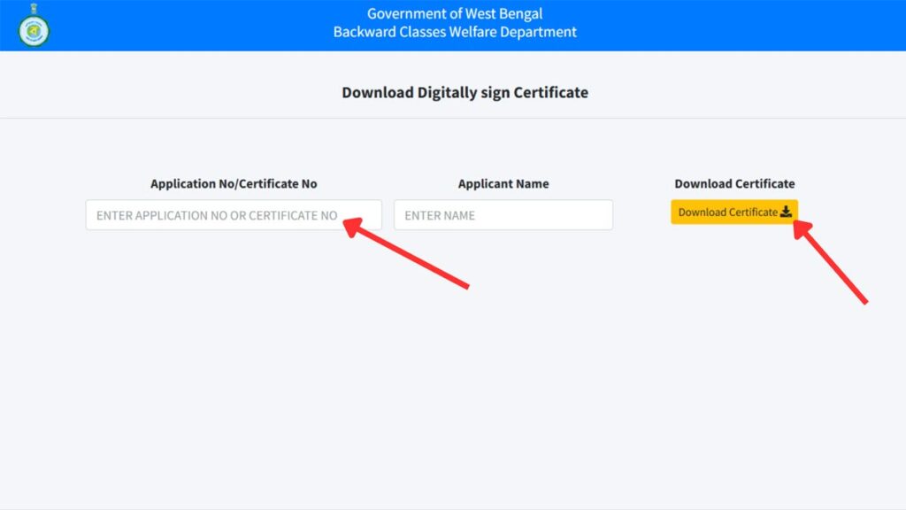 How To Download Caste Certificate (PDF) Online In West Bengal 3 Download digital caste certificate page