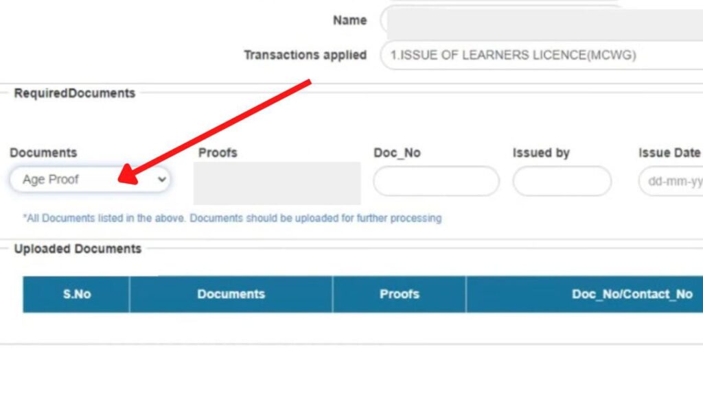 How To Apply For Learner's License Online In India (All States) 5 Learner licence apply document upload