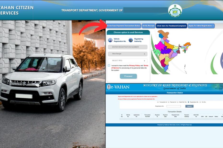 Road Tax payment status checking process