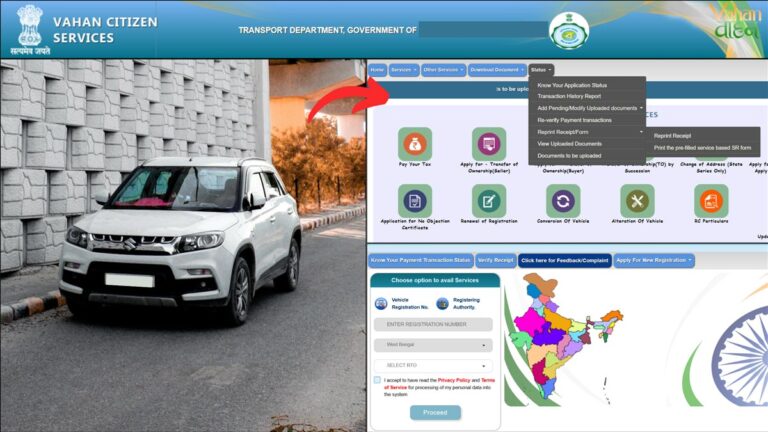 Vehicle payment receipt download process