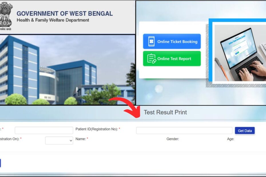 WB Health Online Test report download process