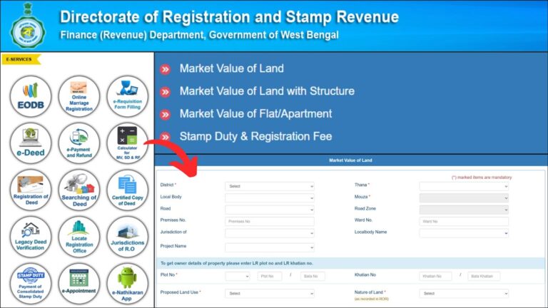 How To Check Govt Market Value Of Any Land In West Bengal 1 Calculate market value of land process