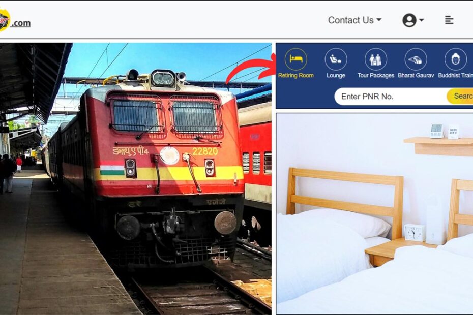IRCTC Retiring room booking process