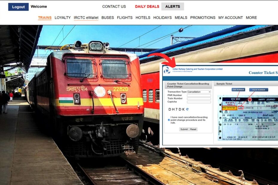 IRCTC counter ticket cancellation process