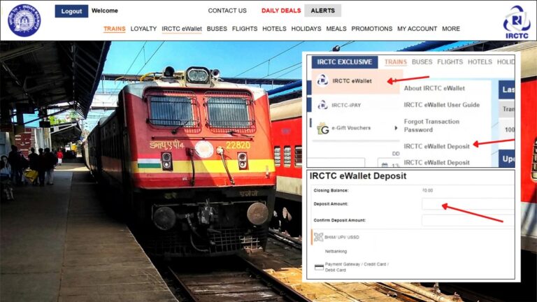 IRCTC e wallet add money process