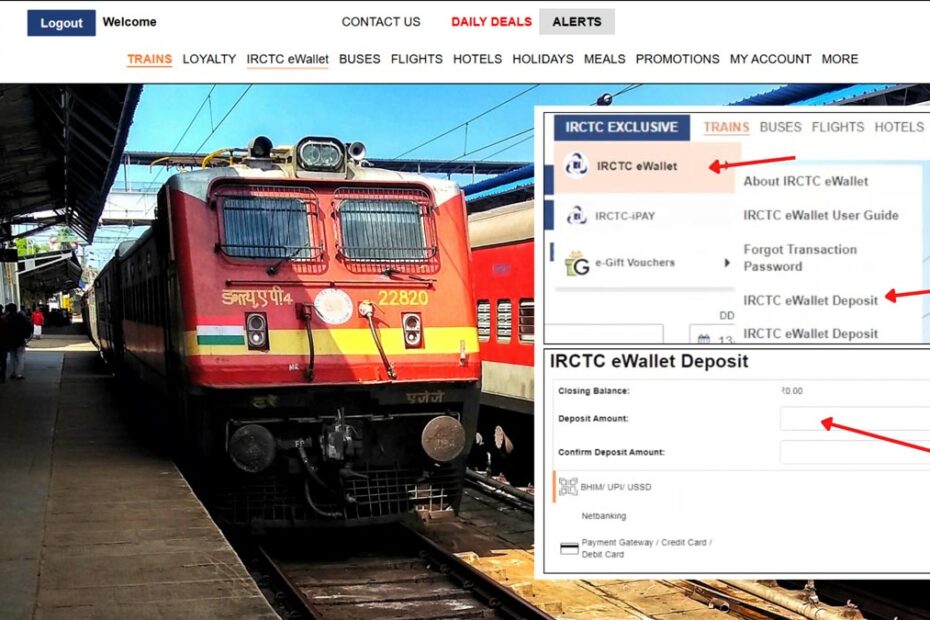 IRCTC e wallet add money process