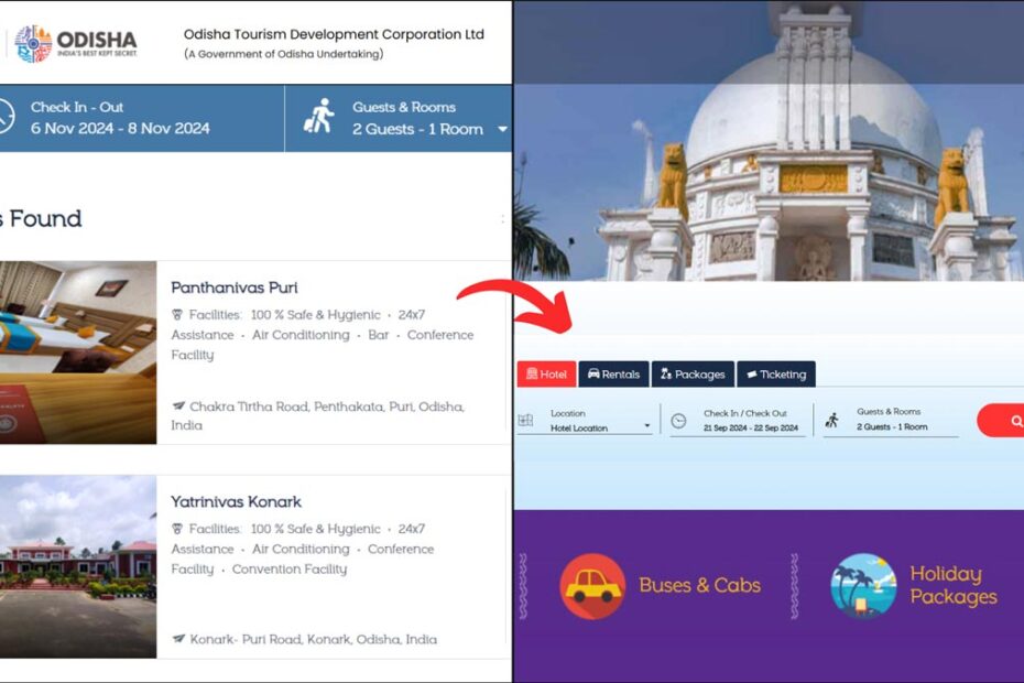 OTDC Puri Panthanivas booking process