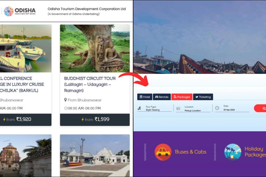 OTDC local sightseeing bus booking process