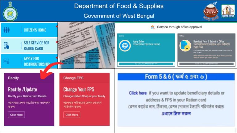 Ration card correction process wb