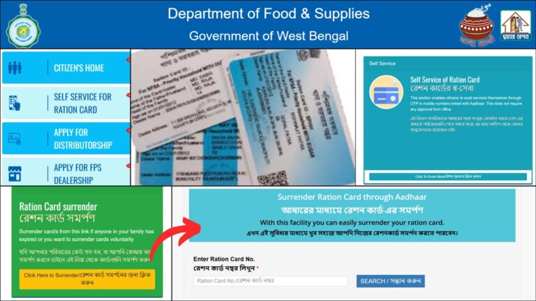 Ration card surrender process West Bengal