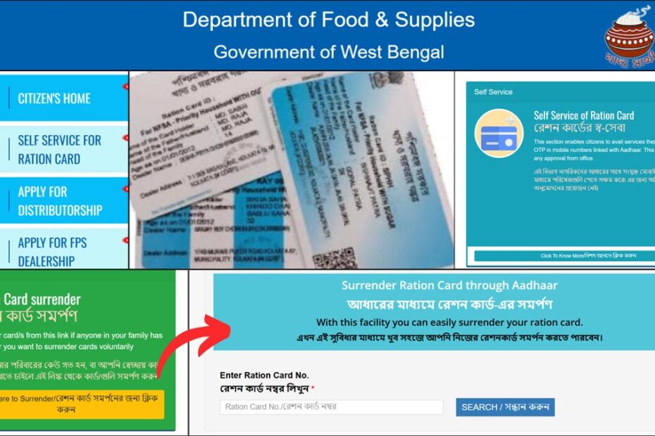 Ration card surrender process West Bengal