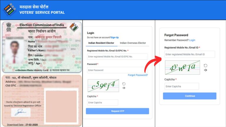 Voters Portal Password reset process